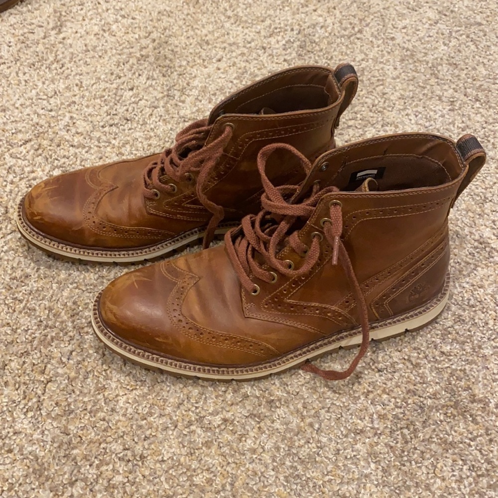 Timberland men’s 9.5 brown brogue oxford boot